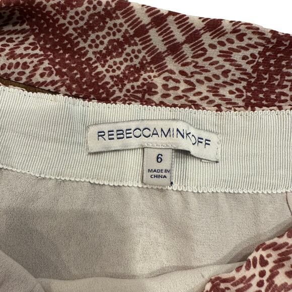 Rebecca Minkoff Womens Cheryl Mix-print float skirt size 6 - Picture 9 of 10